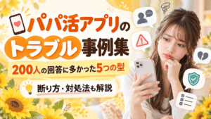 パパ活アプリのトラブル事例集